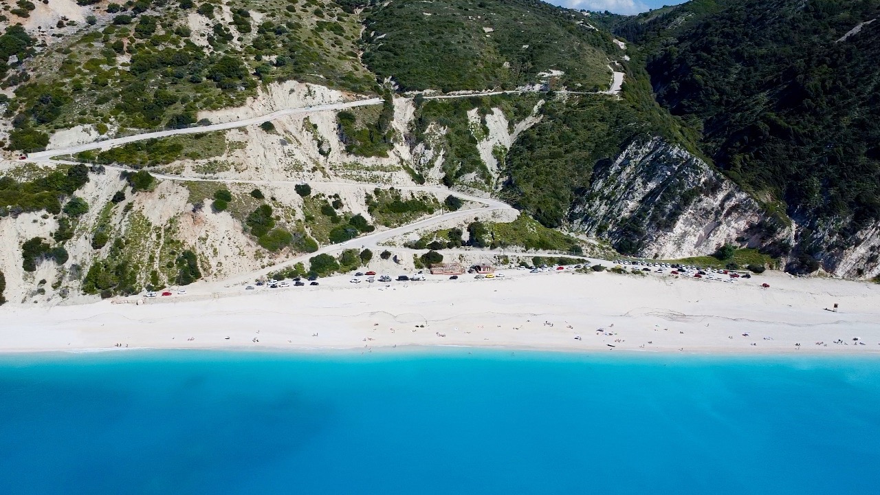 Plaża Myrtos - widok z punktu widokowego
